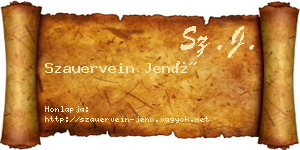 Szauervein Jenő névjegykártya